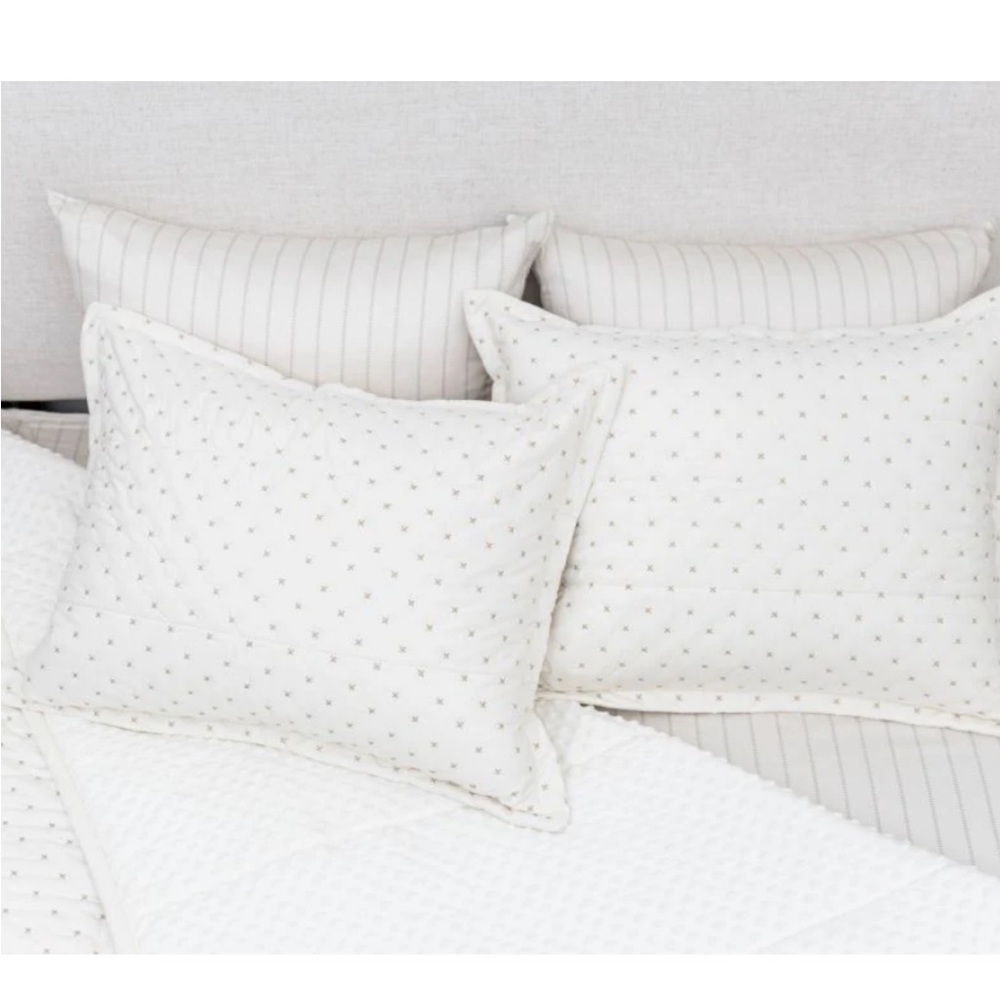 White Quilted Pillow Set